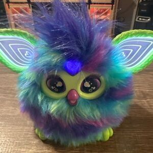 Colorful Interactive Toy with Fluffy Fur